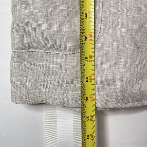 Womens 100% Linen Sleeveless Beige Vest Coat Italy Career Boho Chic NEW - Picture 9 of 11